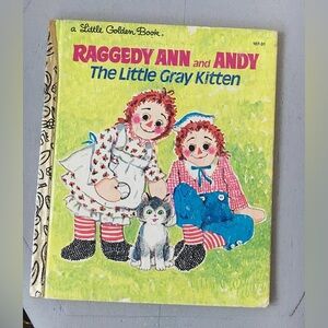 1975 Little Golden Book- Raggedy Ann and Andy and the Little Gray Kitten book